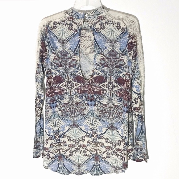 Free People New World Noveau Shirt Floral Size XS - Picture 3 of 8